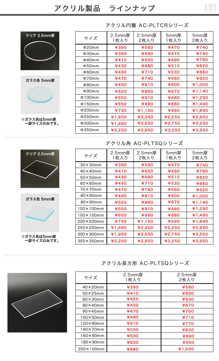 送料無料 アクリル丸 φ50×2.5mm メール便 DIY 円 透明 円盤 ディスプレイ 丸 円板 パーツ 材料 日本製 クリア 板 プレート430円  円形