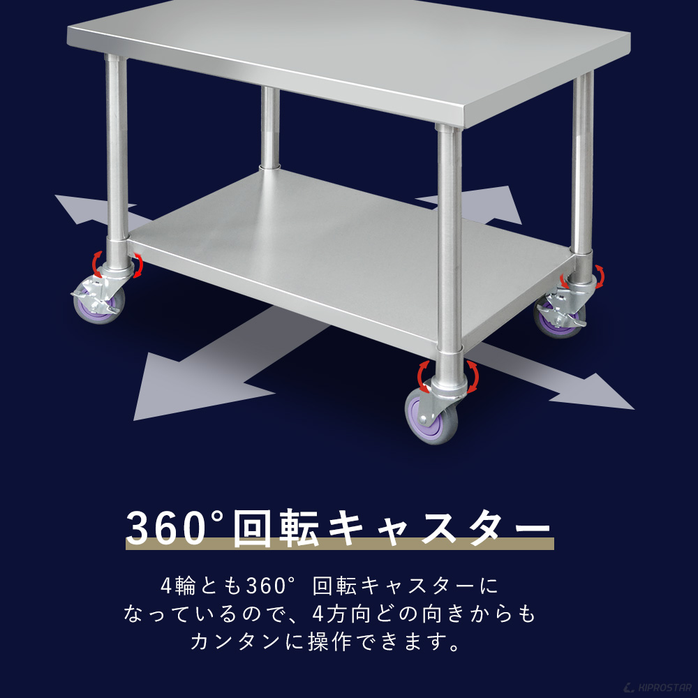 ステンレス コンロ台 業務用 調理台 800×450×650 板厚1.2mmモデル