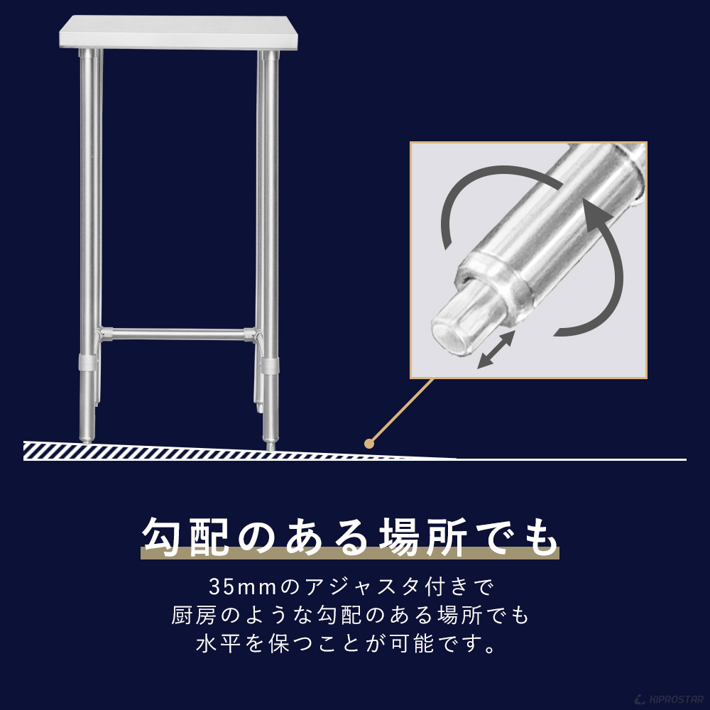 ステンレス 作業台 三方枠 業務用 調理台 1200×600 板厚1.2mmモデル