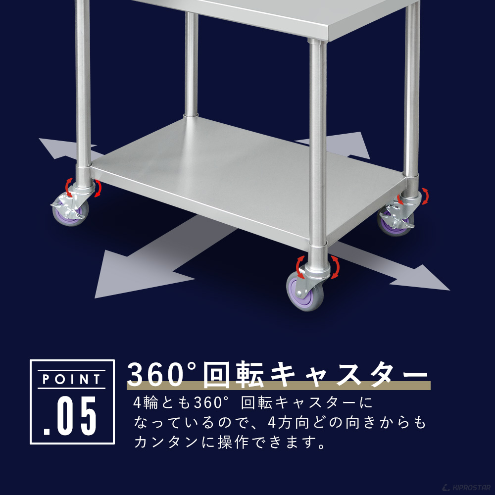 ロシア国営テレビ ステンレス作業台 1080×450×高さ850mm 業務用 - 事務