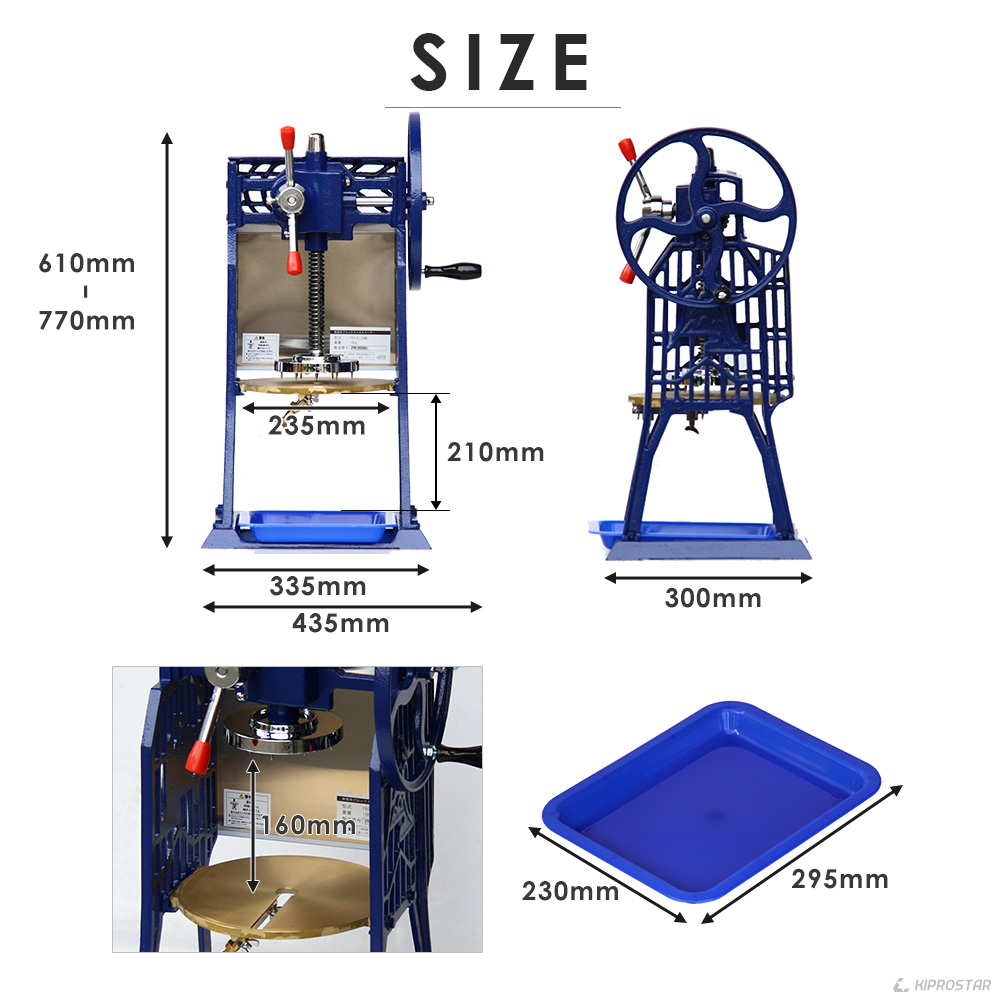 台湾風かき氷にも対応！KIPROSTAR業務用ブロックアイススライサー手動式 PRO-B130M